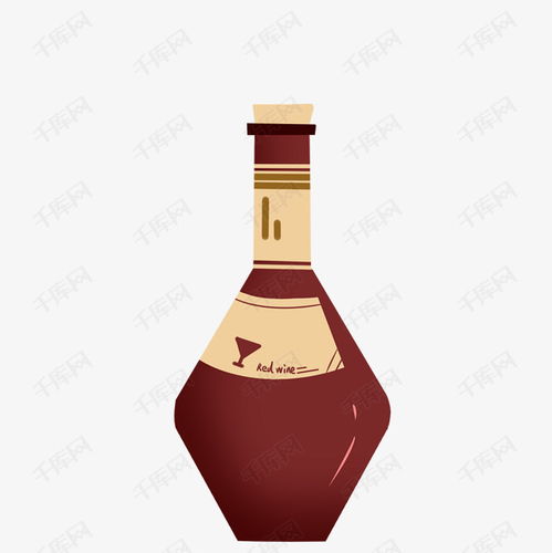 三角红酒酒瓶插图素材图片免费下载 千库网
